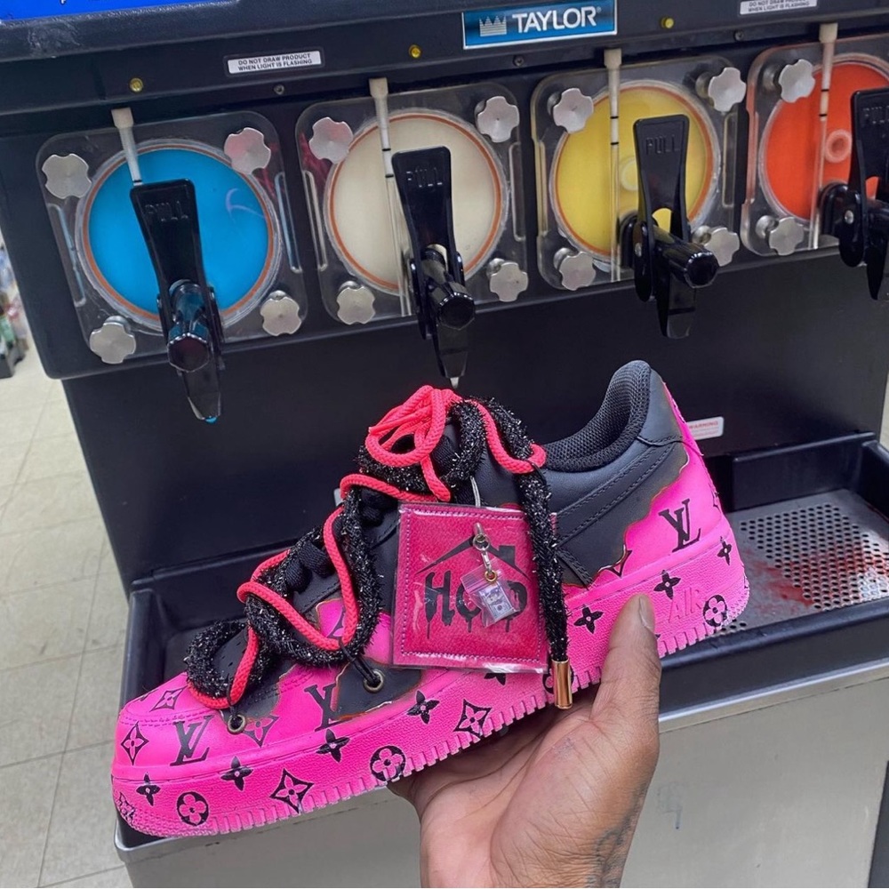 Custom Air Force 1s LV with Chunky Laces